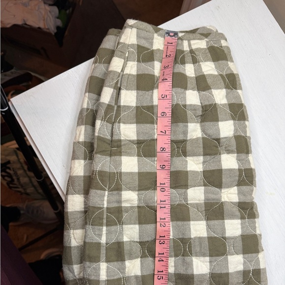 Madewell Quilted Flannel Mini Skirt In Gingham Check Sz 6 Button Up Pockets - Picture 15 of 15